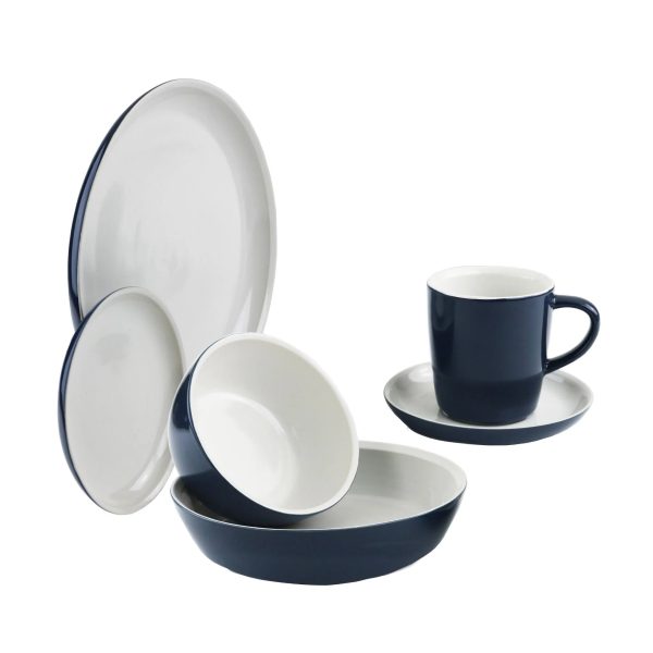 Corelle Dinnerware- Lightweight 6-piece Midnight Blue Dinnerware Set , Service for 1 Corelle Dinnerware- Lightweight 6-piece Midnight Blue Dinnerware Set , Service for 1