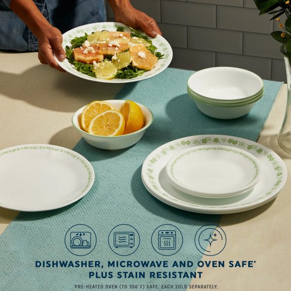 Corelle Dinnerware- Lightweight Spring Blossom Green 8.5 Salad Plate Corelle Dinnerware- Lightweight Spring Blossom Green 8.5 Salad Plate