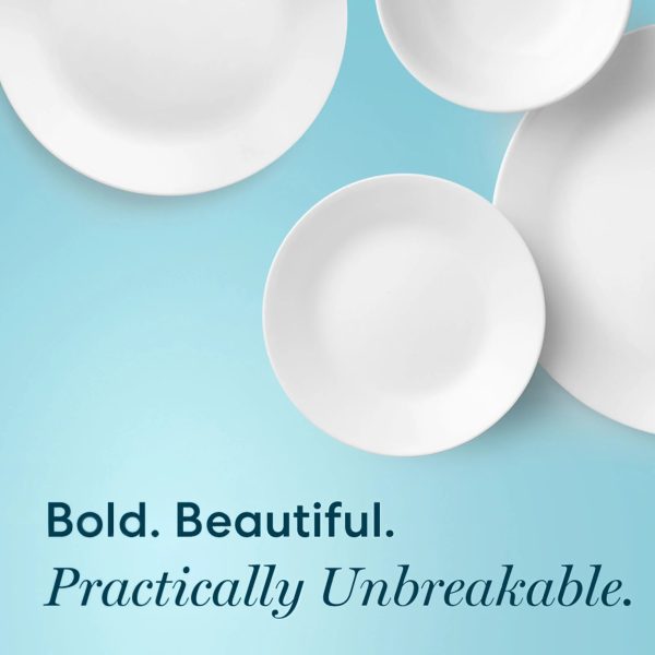 Corelle Dinnerware- Lightweight Winter Frost White 12-piece Dinnerware Set, Service for 4