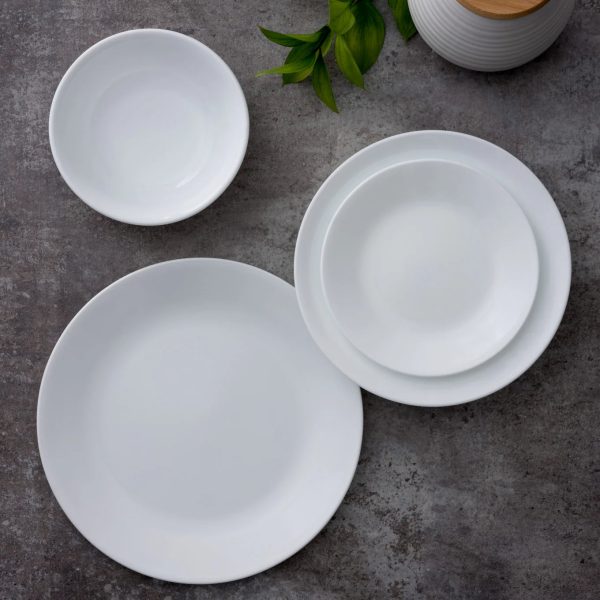 Corelle Dinnerware- Lightweight Winter Frost White 10.5 Dinner Plates, 4-pack