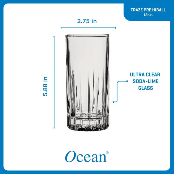 Corelle Dinnerware- Lightweight Traze PRE Highball Glasses (4-Pieces), 12-ounce, Dishwasher Safe Corelle Dinnerware- Lightweight Traze PRE Highball Glasses (4-Pieces), 12-ounce, Dishwasher Safe