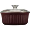 Corelle Dinnerware- Lightweight French Colors 1.5-quart Round Baking Dish, Cabernet