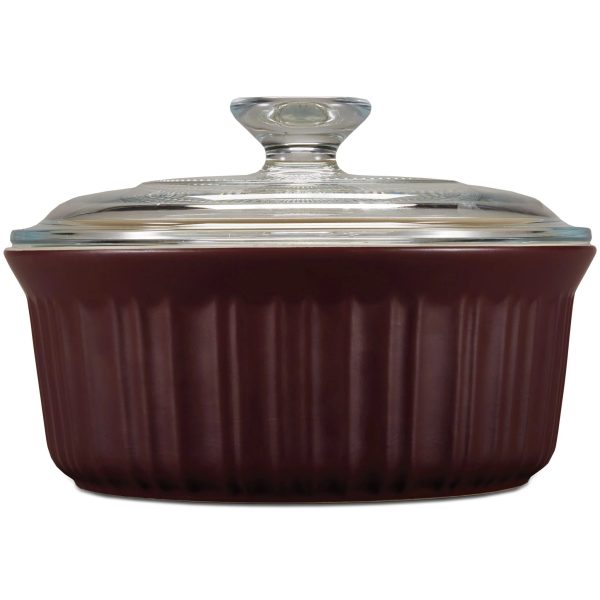 Corelle Dinnerware- Lightweight French Colors 1.5-quart Round Baking Dish, Cabernet