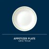 Corelle Dinnerware- Lightweight Spring Blossom Green 6.75 Appetizer Plate