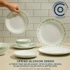 Corelle Dinnerware- Lightweight Spring Blossom Green 12-piece Dinnerware Set, Service for 4