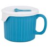 Corelle Dinnerware- Lightweight 20-ounce Light Blue Meal Mug® with Vented Lid