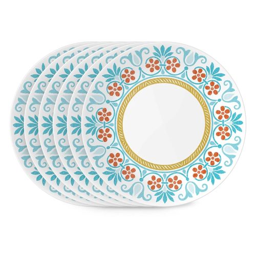 Corelle Dinnerware- Lightweight Global Collection Terracotta Dreams, 8.5?? Salad Plates, 6-pack