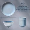 Corelle Dinnerware- Lightweight Stoneware 16-piece Dinnerware Set, Service for 4, Nordic Blue