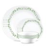 Corelle Dinnerware- Lightweight Bryndle 12-Piece Glass Dinnerware Set, Service for 4