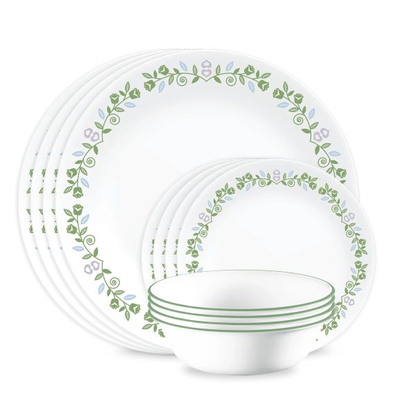 Corelle Dinnerware- Lightweight Bryndle 12-Piece Glass Dinnerware Set, Service for 4