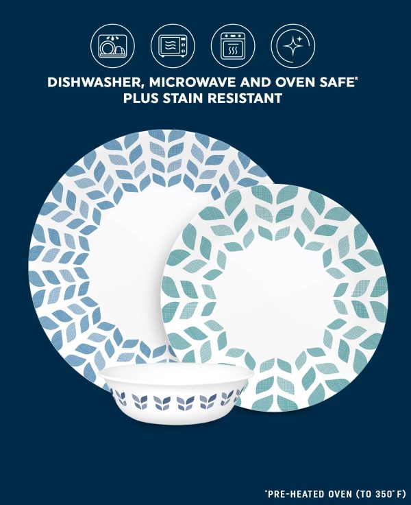 Corelle Dinnerware- Lightweight Global Collection Northern Pines 12-piece Dinnerware Set, Service for 4