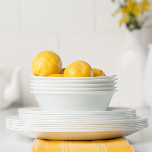 Corelle Dinnerware- Lightweight Winter Frost White 18-piece Dinnerware Set, Service for 6