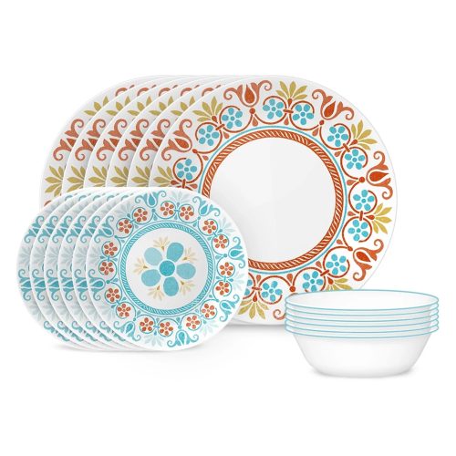 Corelle Dinnerware- Lightweight Global Collection Terracotta Dreams 18-piece Dinnerware Set, Service for 6