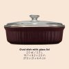 Corelle Dinnerware- Lightweight French Colors 2.5-quart Oval Baking Dish, Cabernet Corelle Dinnerware- Lightweight French Colors 2.5-quart Oval Baking Dish, Cabernet