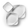 Corelle Dinnerware- Lightweight Square Simple Sketch 18-piece Dinnerware Set, Service for 6 Corelle Dinnerware- Lightweight Square Simple Sketch 18-piece Dinnerware Set, Service for 6