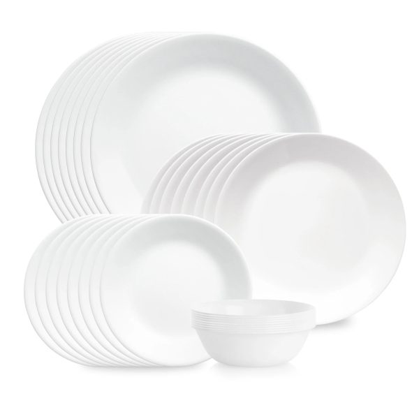 Corelle Dinnerware- Lightweight Shimmering White 32-piece Dinnerware Set, Service for 8