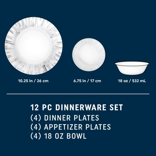 Corelle Dinnerware- Lightweight Darlington 10.25 Dinner Plate