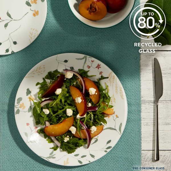 Corelle Dinnerware- Lightweight Wildflower Scatter 12-piece Dinnerware Set, Service for 4