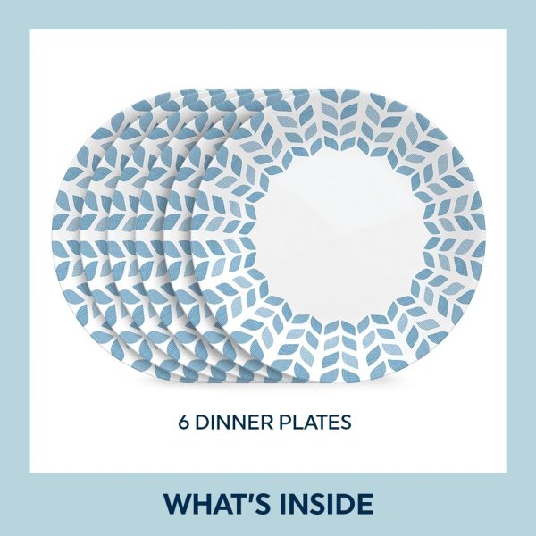 Corelle Dinnerware- Lightweight Global Collection Northern Pines 10.25 Dinner Plates, 6-pack