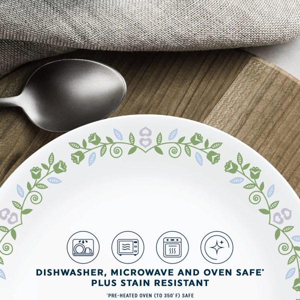Corelle Dinnerware- Lightweight Bryndle 12-Piece Glass Dinnerware Set, Service for 4
