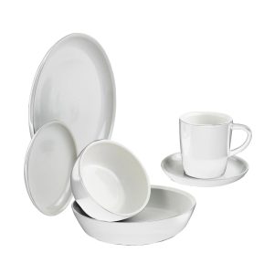 Corelle Dinnerware- Lightweight 6-piece Pool Blue Dinnerware Set , Service for 1