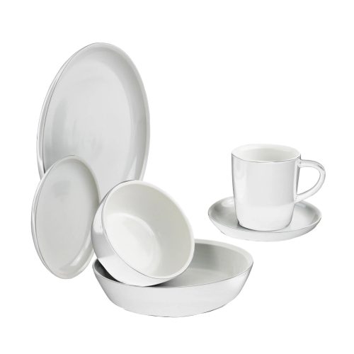 Corelle Dinnerware- Lightweight 6-piece Powder Dinnerware Set , Service for 1