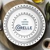 Corelle Dinnerware- Lightweight City Block 18-piece Mugless Dinnerware Set, Service for 6