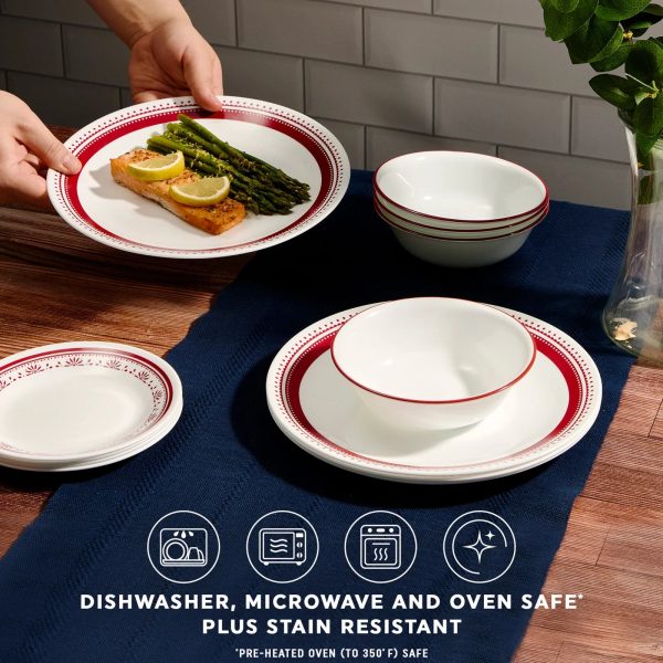 Corelle Dinnerware- Lightweight Sadie 16-piece Dinnerware Set, Service for 4