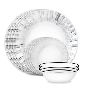 Corelle Dinnerware- Lightweight Aquarello 16-piece Dinnerware Set, Service for 4