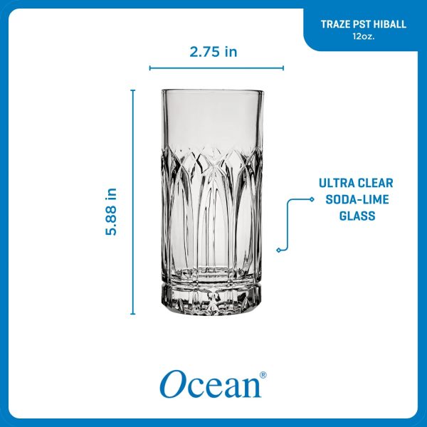 Corelle Dinnerware- Lightweightware Traze PST Highball Glasses (4-Pieces), 12-ounce, Dishwasher Safe Corelle Dinnerware- Lightweightware Traze PST Highball Glasses (4-Pieces), 12-ounce, Dishwasher Safe