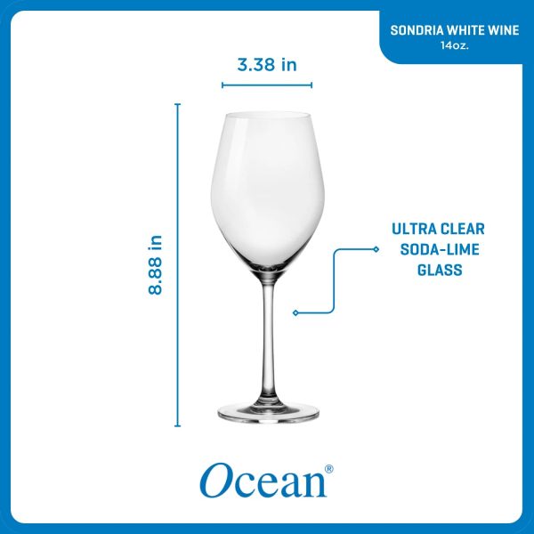 Corelle Dinnerware- Lightweight Sondria White Wine Glasses (4-pieces), 14-ounce, Dishwasher Safe Corelle Dinnerware- Lightweight Sondria White Wine Glasses (4-pieces), 14-ounce, Dishwasher Safe