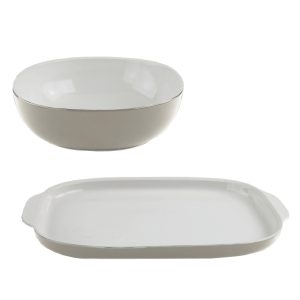 Corelle Dinnerware- Lightweight 2-piece Serving Set, Red Clay