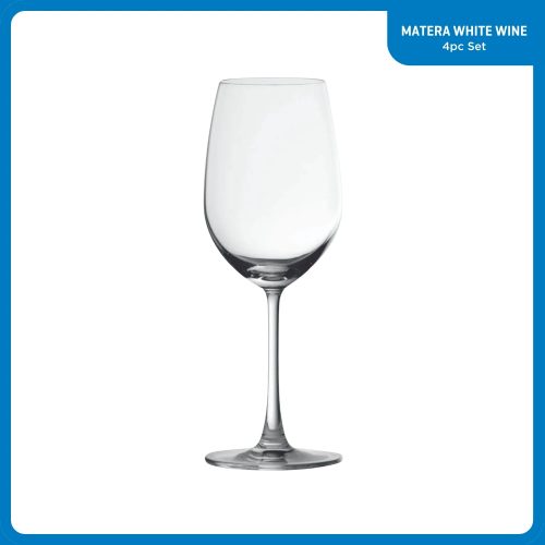 Corelle Dinnerware- Lightweight Matera White Wine Glasses (4-Pieces), 14-ounce, dishwasher safe