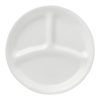 Corelle Dinnerware- Lightweight Winter Frost White 8.5 Divided Salad Plate