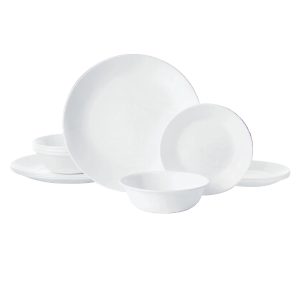 Corelle Dinnerware- Lightweight Winter Frost White 12-piece Dinnerware Set, Service for 4