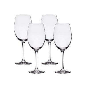 Corelle Dinnerware- Lightweight Bangkok Bliss Bordeaux Glasses (4-Pieces), 25-ounce, Dishwasher Safe, Lead-free Crystalline