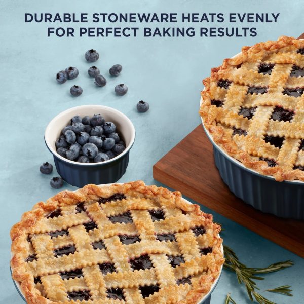 Corelle Dinnerware- Lightweight French Colors 12-piece Oval Bakeware Set, Navy