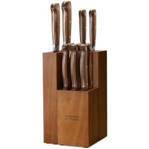 Corelle Dinnerware- Lightweight Malden® 16-piece Stainless Steel Block Set