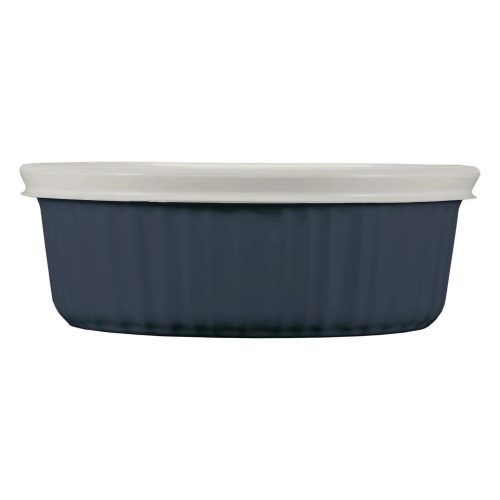 Corelle Dinnerware- Lightweight French Colors 24-ounce Baking Dish with Lid, Navy