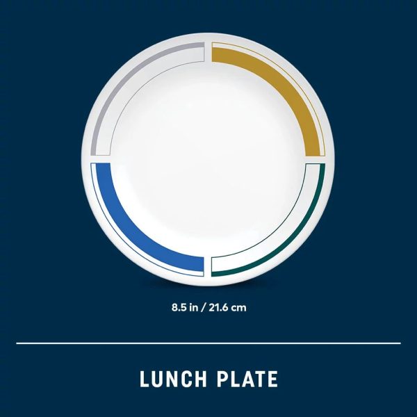 Corelle Dinnerware- Lightweight Color Block 8.5 Salad Plate