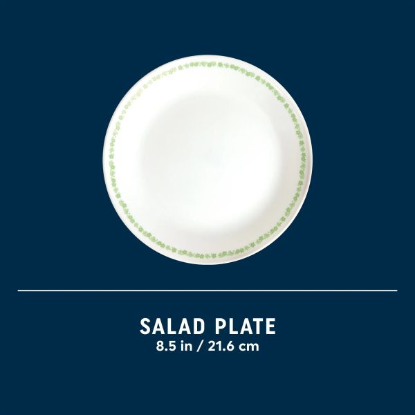 Corelle Dinnerware- Lightweight Spring Blossom Green 8.5 Salad Plate Corelle Dinnerware- Lightweight Spring Blossom Green 8.5 Salad Plate