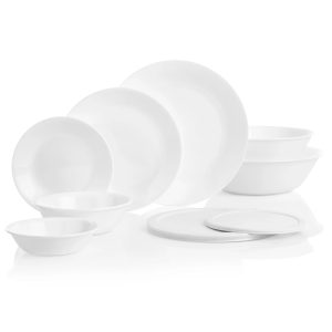 Corelle Dinnerware- Lightweight Winter Frost White 18-piece Dinnerware Set, Service for 6
