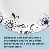 Corelle Dinnerware- Lightweight Inked Poppy 12-piece Dinnerware Set, Service for 4