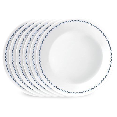 Corelle Dinnerware- Lightweight Brilliant Blue Banded 2-quart Serving Bowls, 2-pack