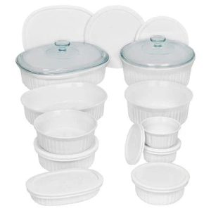Corelle Dinnerware- Lightweight French White? 20-piece Bakeware Set