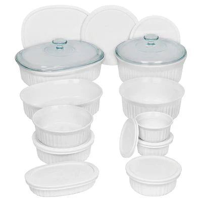 Corelle Dinnerware- Lightweight French White® 20-piece Bakeware Set
