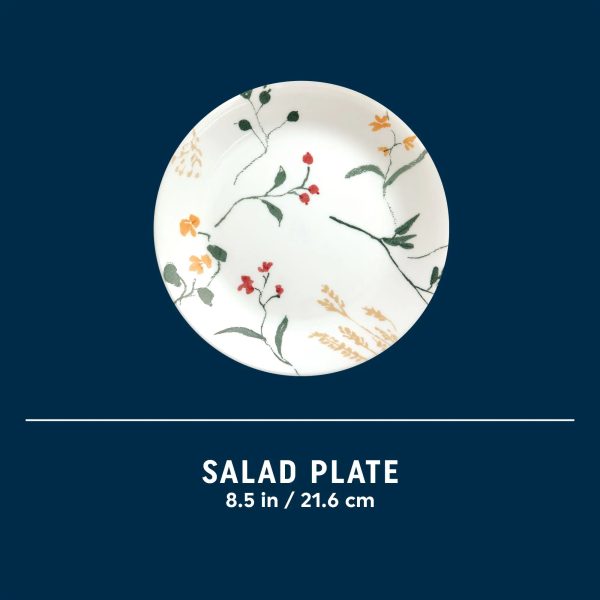 Corelle Dinnerware- Lightweight Wildflower Scatter 8.5 Salad Plate