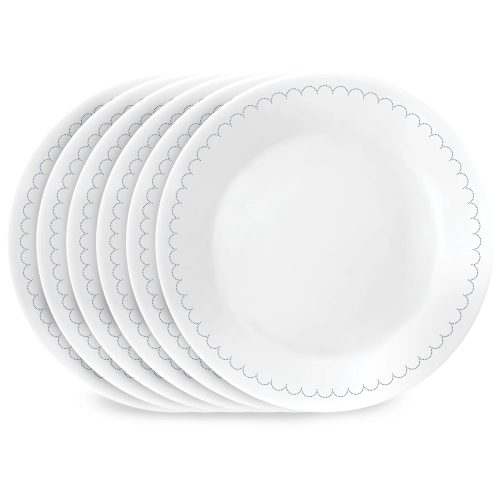 Corelle Dinnerware- Lightweight Caspian Lace 6.75 Appetizer Plate, 6-pack