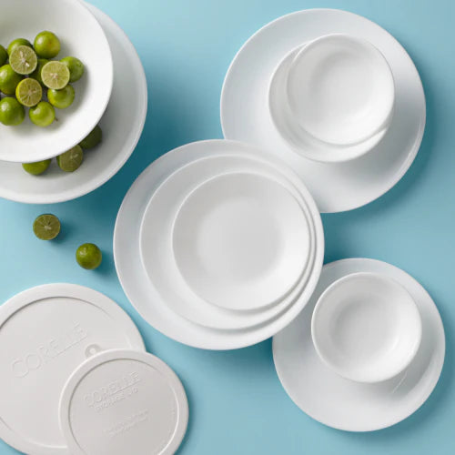 Corelle Dinnerware- Lightweight Winter Frost White 78-piece Dinnerware Set, Service for 12