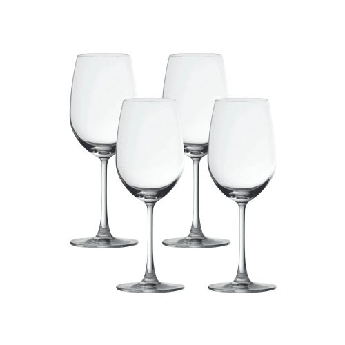 Corelle Dinnerware- Lightweight Matera White Wine Glasses (4-Pieces), 14-ounce, dishwasher safe
